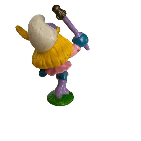 Vtg Schleich Peyo 1984 PVC Figure S 20188 Majorette Smurfette - Picture 3 of 5